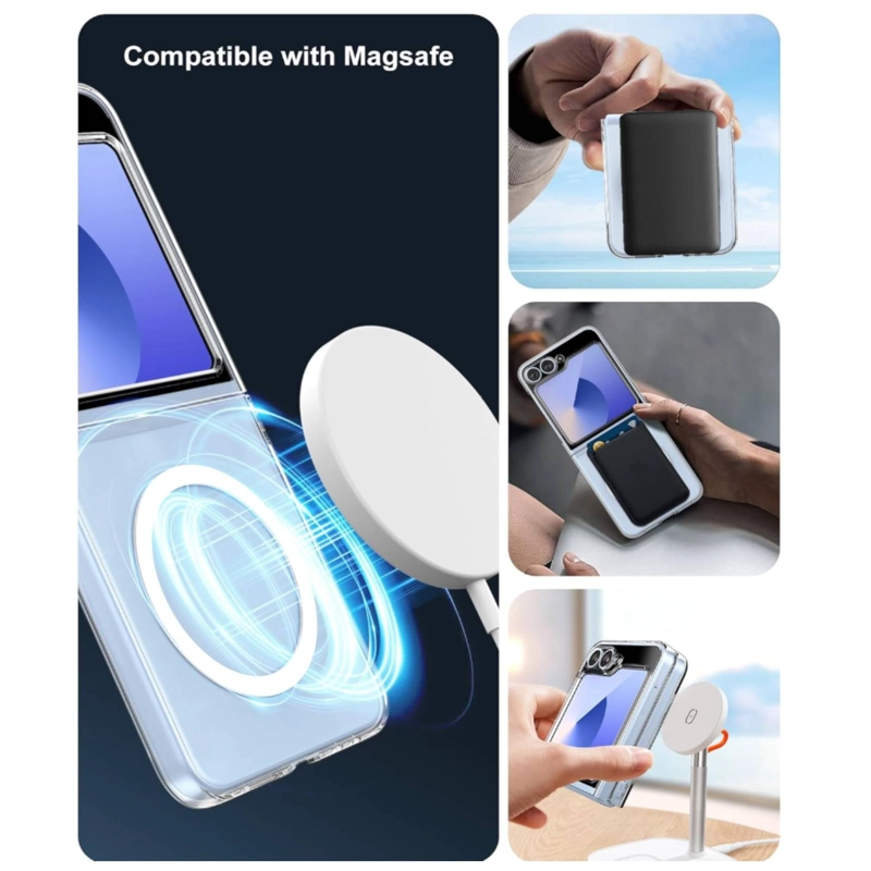 CARCASA TRANSPARENTE PARA SAMSUNG Z FLIP 6 MAGSAFE - 4