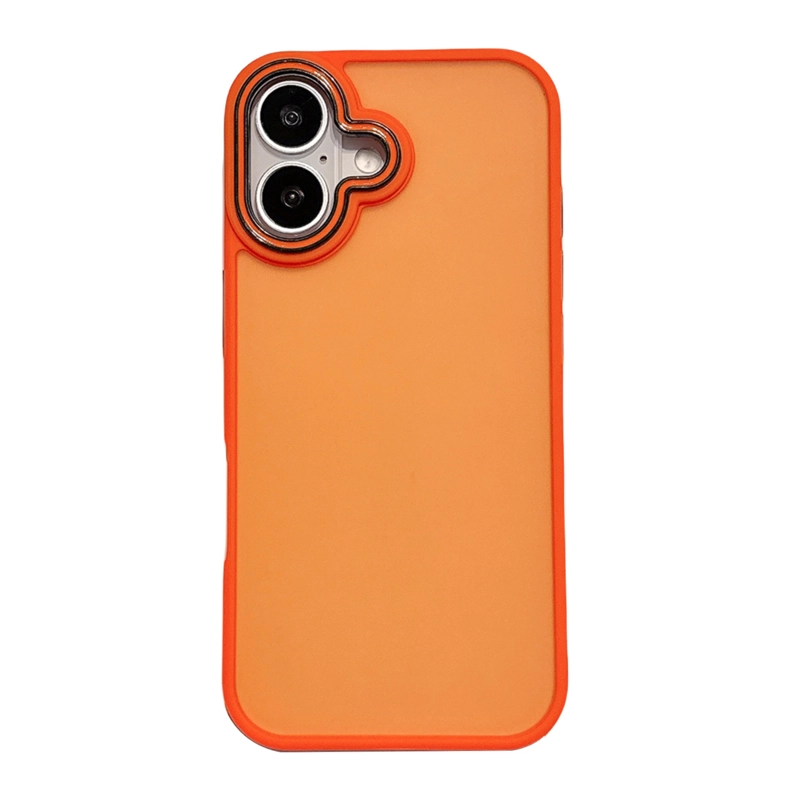 JOIGO CARCASA ANTIGOLPES MATTE BORDE COLOR PARA IPHONE 17 NARANJA