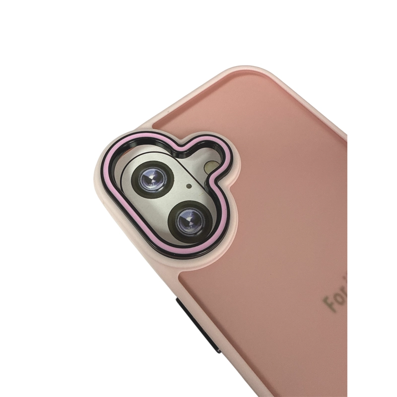 CARCASA ANTIGOLPES MATTE BORDE COLOR COMPATIBLE CON IPHONE 17 ROSADO - 3