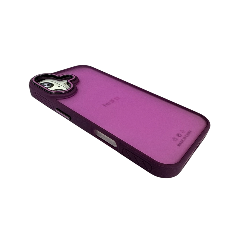 CARCASA ANTIGOLPES MATTE BORDE COLOR PARA IPHONE 17 MORADO - 3