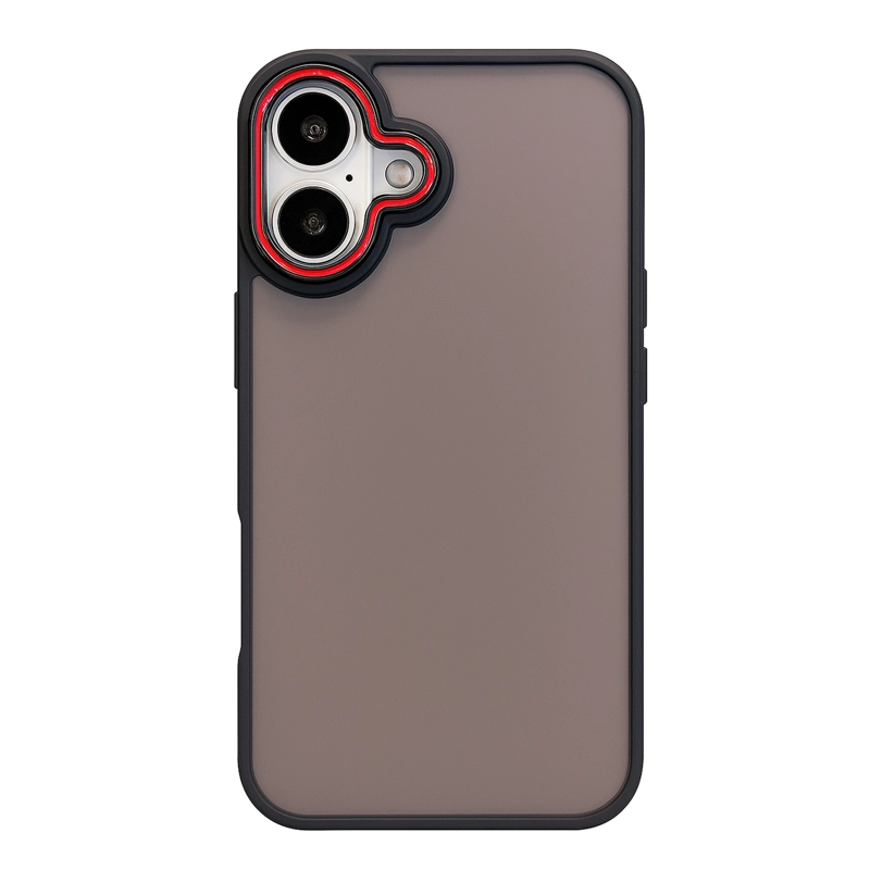 JOIGO CARCASA ANTIGOLPES MATTE BORDE COLOR PARA IPHONE 17 NEGRO