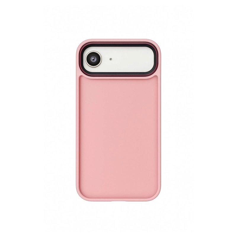 GENÉRICO CARCASA ANTIGOLPES MATTE BORDE COLOR COMPATIBLE CON IPHONE 17 AIR ROSADO