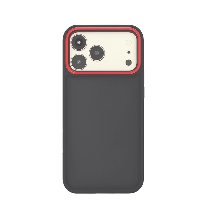 JOIGO CARCASA ANTIGOLPES MATTE BORDE COLOR PARA IPHONE 17 PRO NEGRO