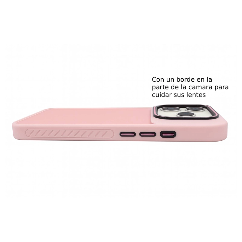 CARCASA ANTIGOLPES MATTE BORDE COLOR COMPATIBLE CON  IPHONE 17 PRO MORADO - 3