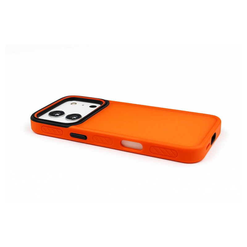 CARCASA ANTIGOLPES MATTE BORDE COLOR COMPATIBLE CON  IPHONE 17 PRO MORADO - 4