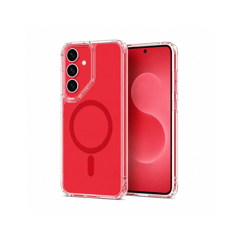 GENÉRICO CARCASA ANTIGOLPES 360 COMPATIBLE CON SAMSUNG S25 FE ROJO