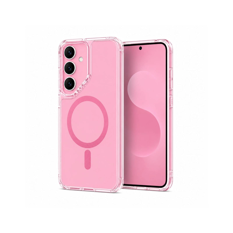 GENÉRICO CARCASA ANTIGOLPES 360 COMPATIBLE CON SAMSUNG S25 FE ROSADO