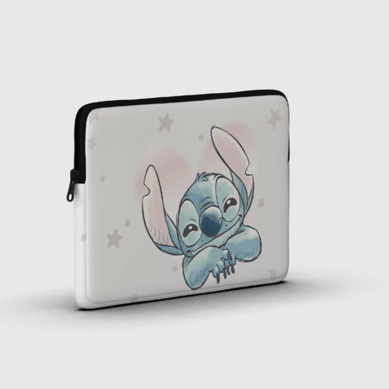 BOLSO FUNDA PARA NOTEBOOK 14 PULGADAS DISNEY STICH CREMA - 1