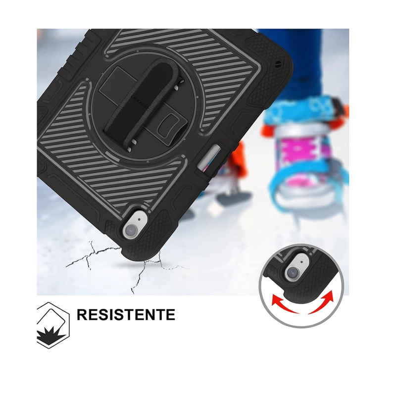 FUNDA ARMADURA ANTIGOLPE 360 PARA IPAD AIR 11 M2 NEGRO - 5