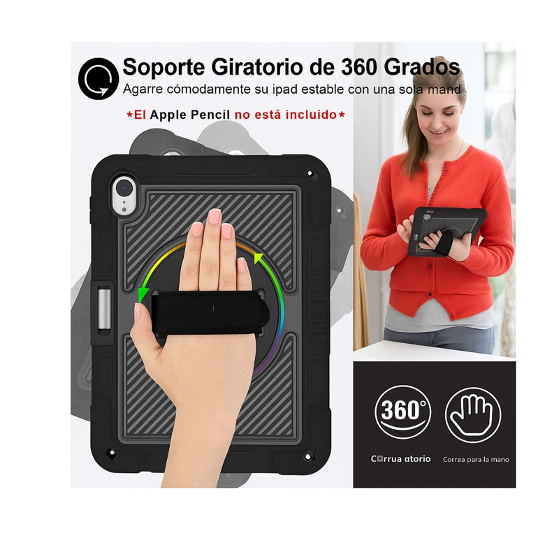 FUNDA ARMADURA ANTIGOLPE 360 PARA IPAD AIR 11 M2 ROSADO - 7