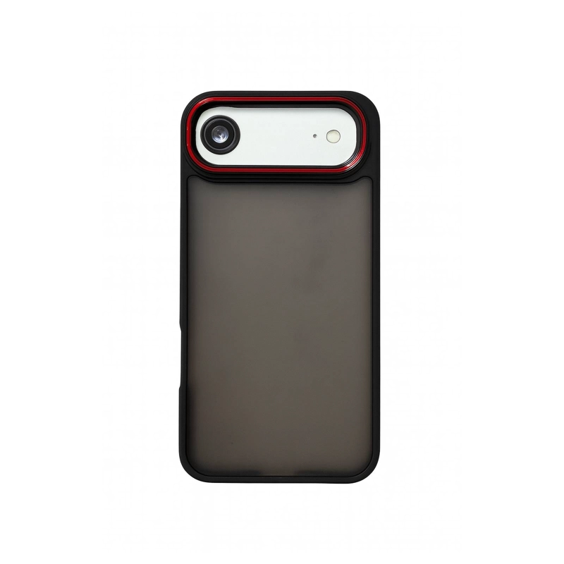 GENÉRICO CARCASA ANTIGOLPES MATTE BORDE COLOR COMPATIBLE CON IPHONE 17 AIR NEGRO