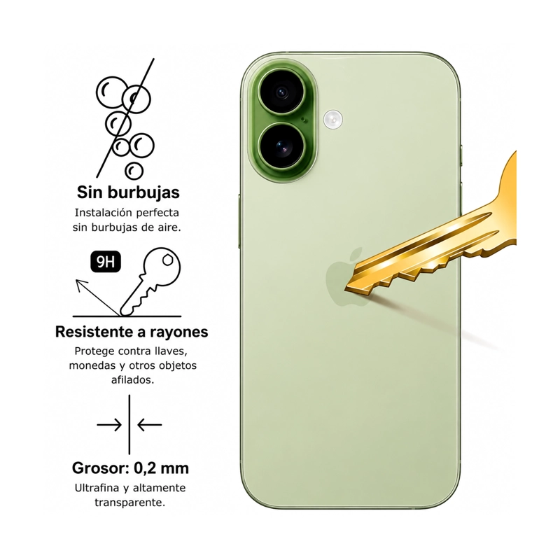 MICA DE HIDROGEL MATTE PARTE TRASERA COMPATIBLE CON IPHONE 17 - 3