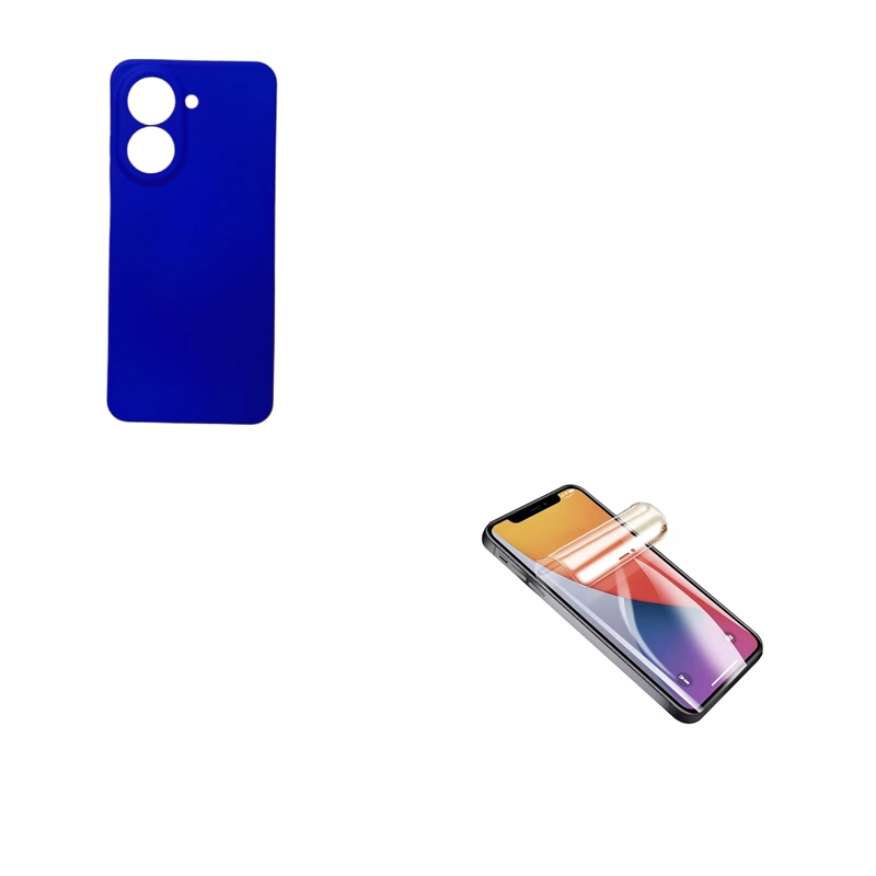 CARCASA FUNDA MICA CLEAR PARA XIAOMI REDMI A5 GOMA AZUL - 1