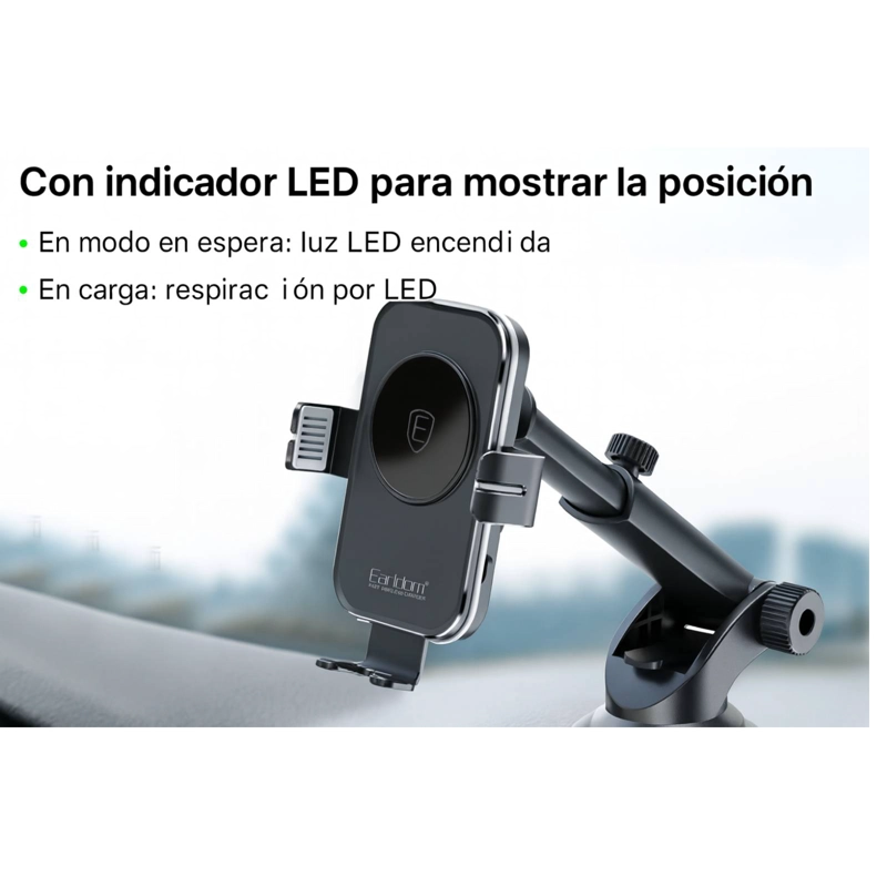 SOPORTE PARA AUTO TABLERO REJILLA DE AIRE CARGA INALAMBRICA - 4