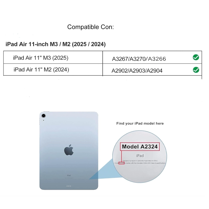 FUNDA ANTIGOLPE 360 PARA IPAD AIR 11 M2/M3 ROJO - 6