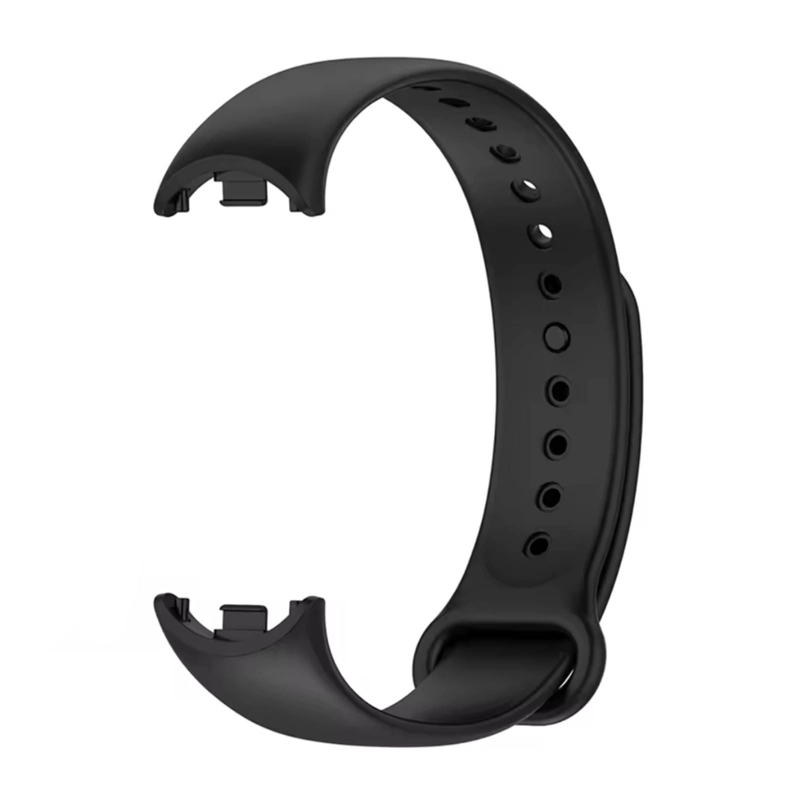 CORREA BANDA SILICONA PARA MI BAND M8 M9 M10 NEGRO - 2