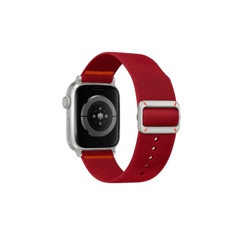 CORREA VELCREO NYLON PARA APPLE WATCH 38 40 41 42MM ROJO - 1