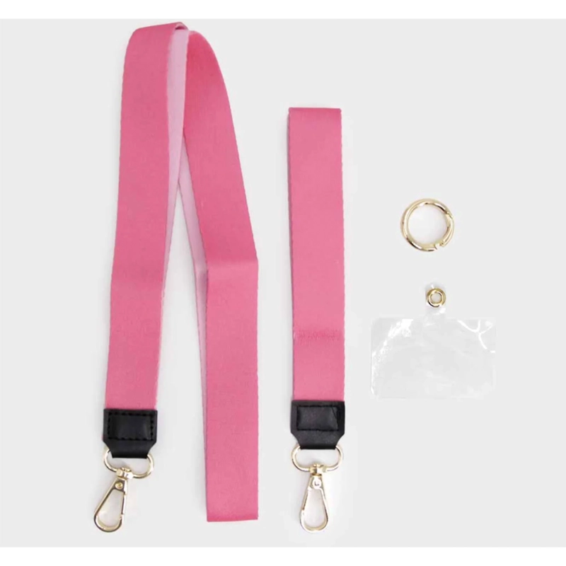 JOIGO STRAP COLGANTE PARA CARCASA CELULAR UNIVERSAL DOBLE CORREA ROSADO