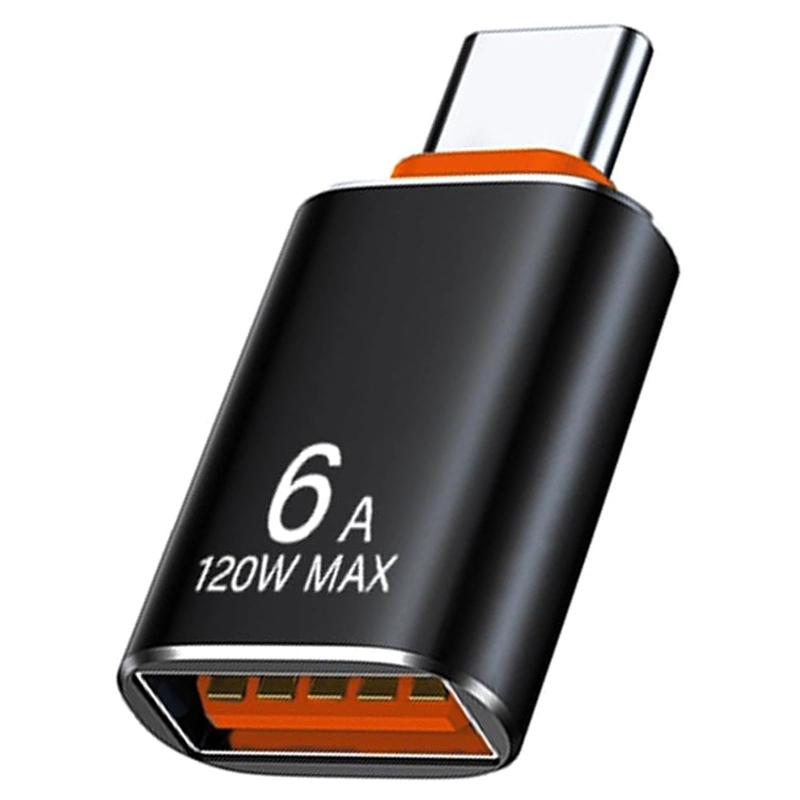 ADAPTADOR OTG PARA CARGA TRANSFERENCIA USB SALIDA USB-C NEGR - 1