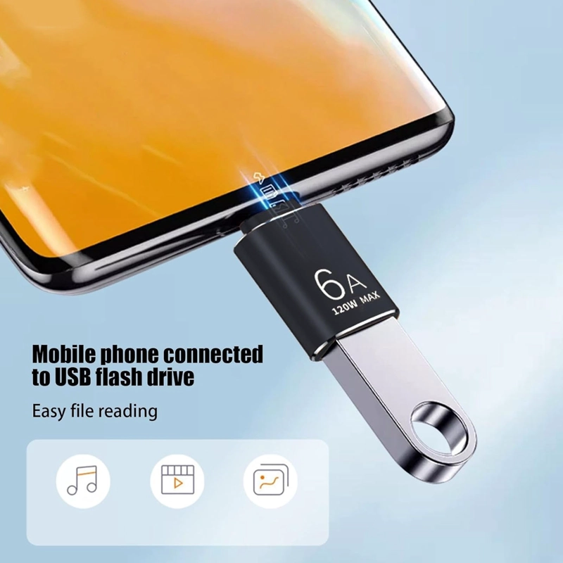 ADAPTADOR OTG PARA CARGA TRANSFERENCIA USB SALIDA USB-C NEGR - 3