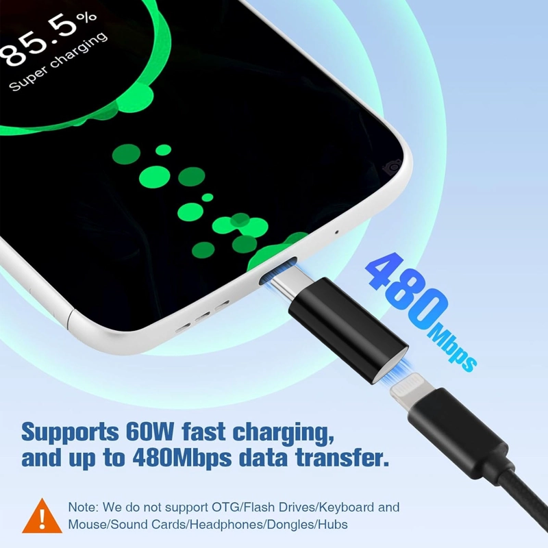ADAPTADOR OTG PARA CARGA COMPATIBLE CON IPHONE SALIDA USB-C - 3