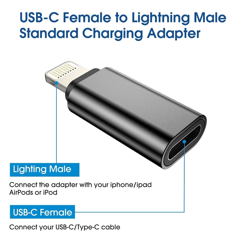 ADAPTADOR OTG PARA CARGA USB-C SALIDA COMPATIBLE CON IPHONE - 2