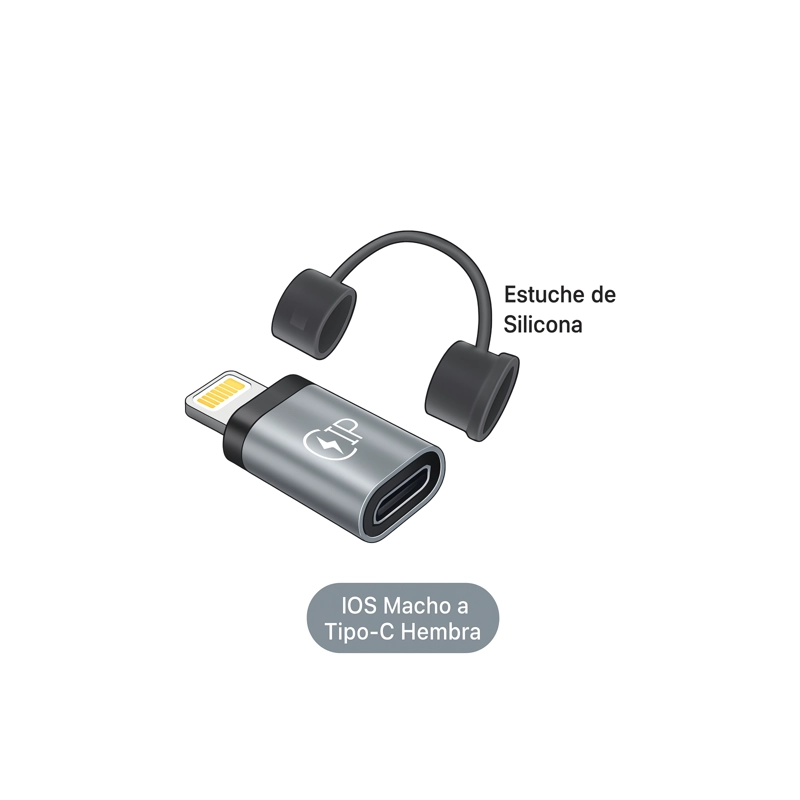 ADAPTADOR OTG PARA CARGA USB-C SALIDA COMPATIBLE CON IPHONE - 5