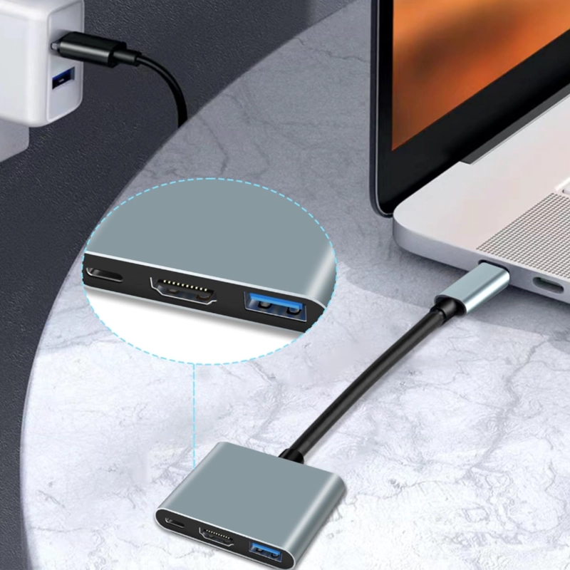 ADAPTADOR USB-C COMPATIBLE CON HDMI / USB TYPE C USB 3.0 4K - 5