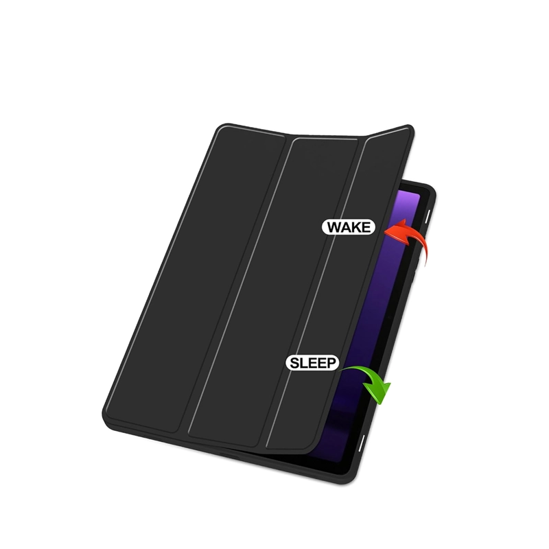 FUNDA SMART COVER PARA TABLET SAMSUNG A11 PLUS CON LAMINA NEGRO - 4