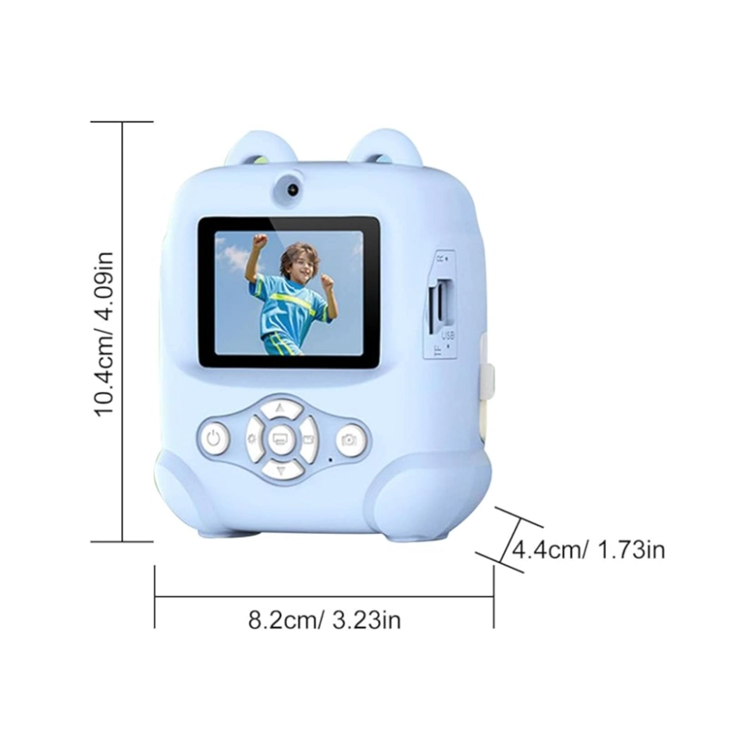 CAMARA DIGITAL PARA NIÑOS ANIMADA FOTO VIDEO 1080P CELESTE - 3