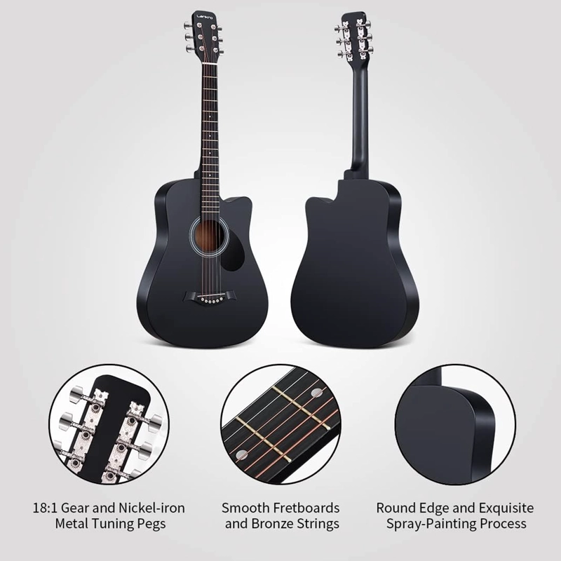 GUITARRA ACUSTICA 39 PULGADAS + FUNDA SUNBURDST HENDRIX - 5