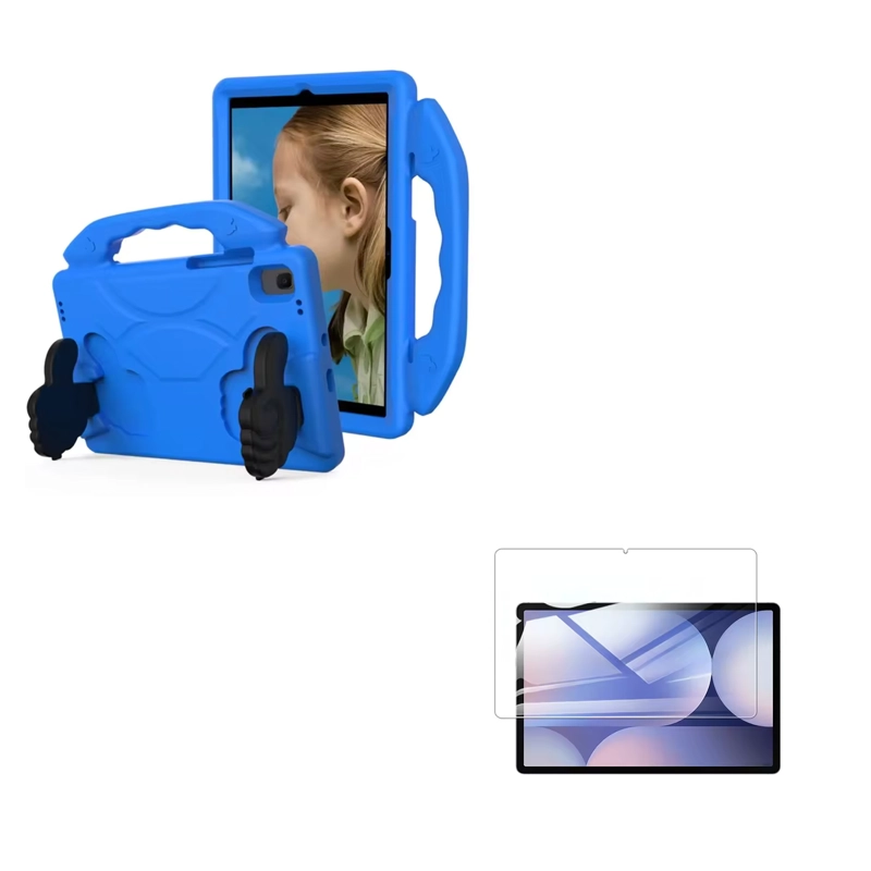 CARCASA NIÑOS ANTIGOLPE COMPATIBLE CON TABLET SAMSUNG A11 8.7 LAMI AZUL - 1