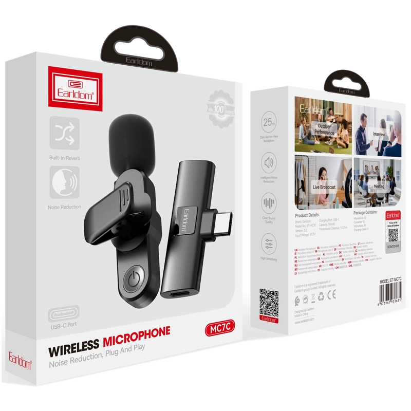 MICROFONO INALAMBRICO INDIVIDUAL D SOLAPA USB-C SONIDO CLARO - 5