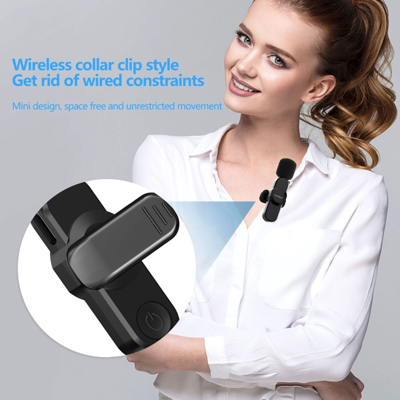 KIT DE 2 MICROFONOS INALAMBRICO SOLAPA COMPATIBLE CON IPHONE - 4