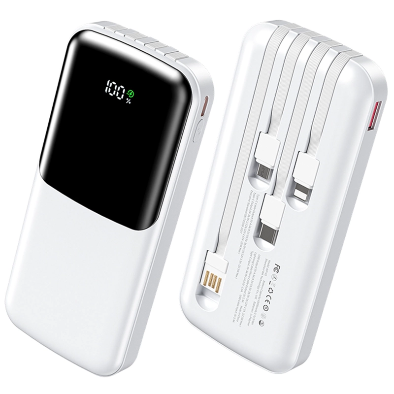 BATERIA EXTERNA POWER BANK CARGA RAPIDA 10000MA TL780 BLANCO - 1
