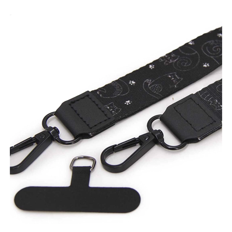 STRAP COLGANTE PARA CARCASA CELULAR UNIVERSAL  DISEÑOS NEGRO - 2