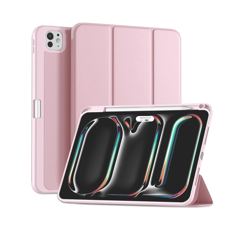 FUNDA SMART COVER PARA IPAD PRO 11 M5 2025 RANURA ROSADO - 1