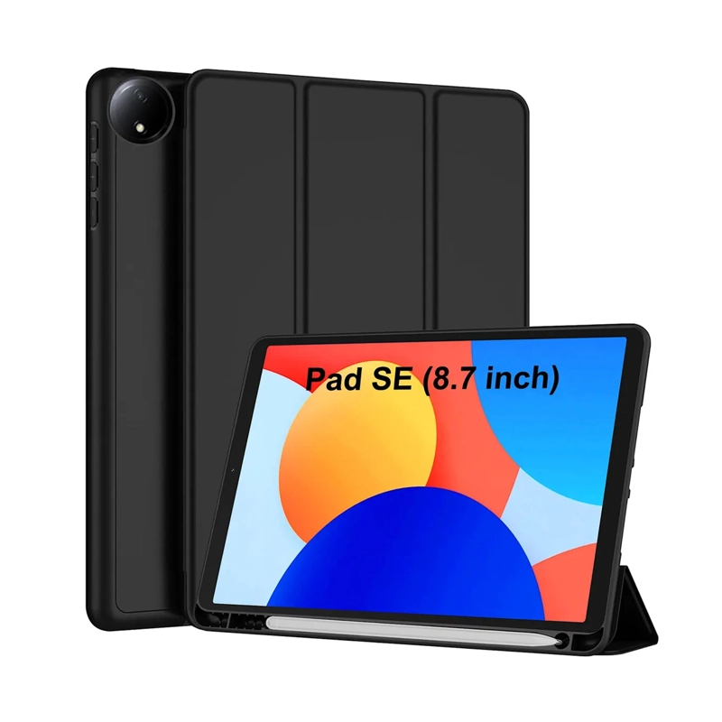 FUNDA SMART COVER PARA REDMI PAD SE 8.7 2024 NEGRO - 1