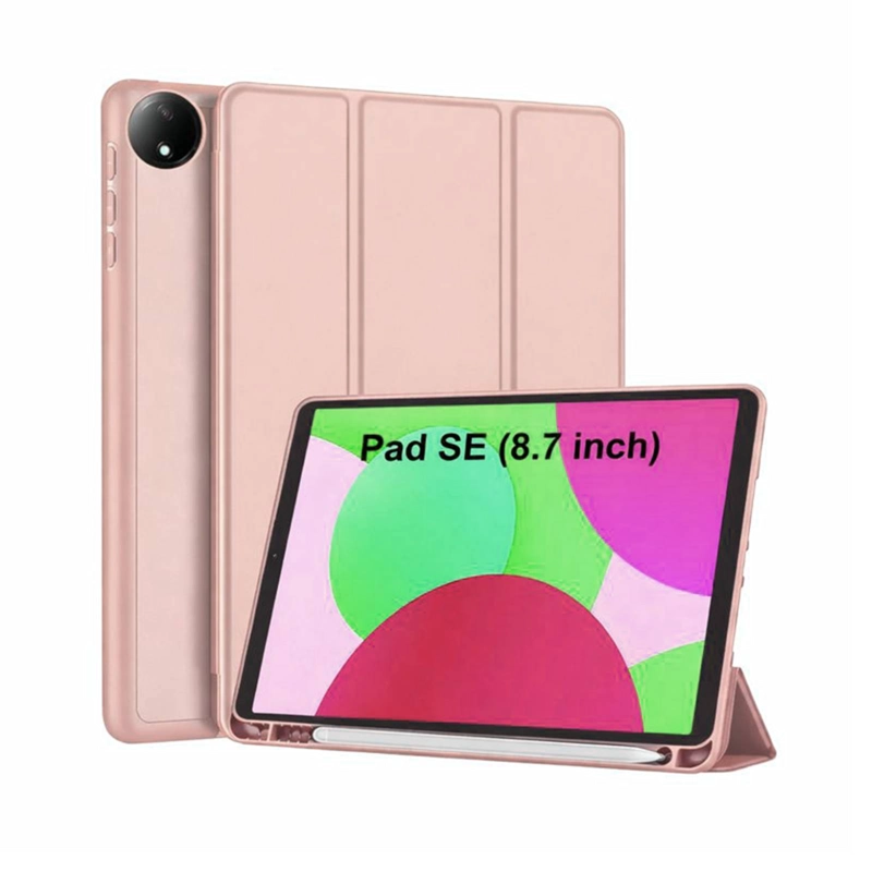 FUNDA SMART COVER COMPATIBLE CON REDMI PAD SE 8.7 2024 GOLD ROSE - 2