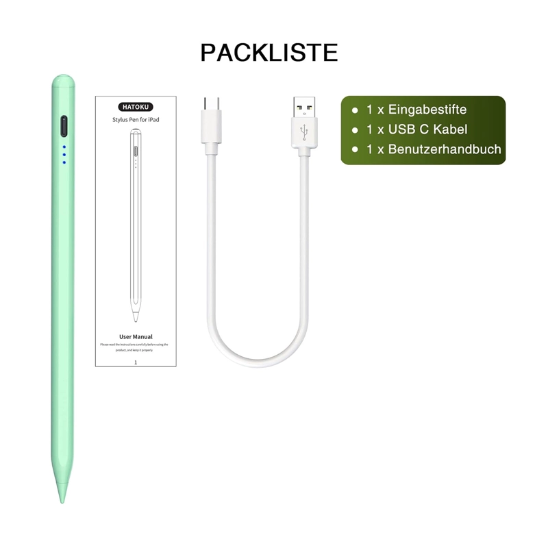 LAPIZ TOUCH UNIVERSAL COMPATIBLE CON IPHONE Y ANDROID VERDE - 2