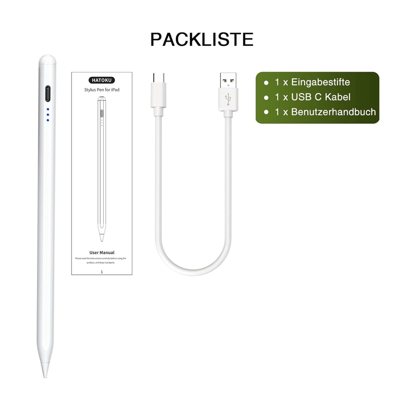 LAPIZ TOUCH UNIVERSAL COMPATIBLE CON IPHONE Y ANDROID BLANCO - 2