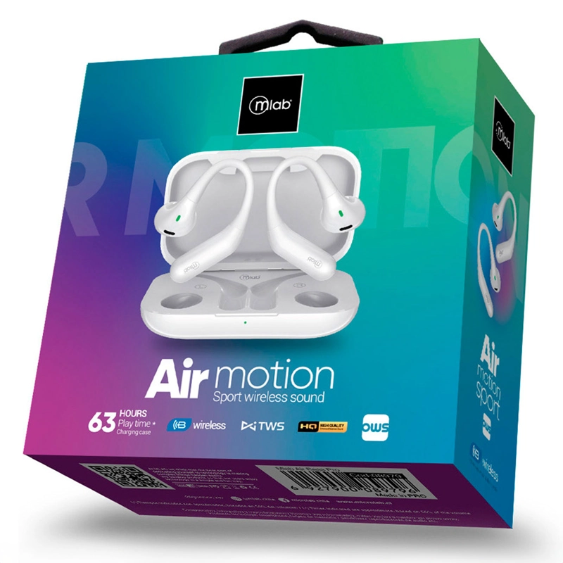 AUDIFONOS INALAMBRICOS BLUETOOTH MLAB AIR MOTION OWS BLANCO - 4
