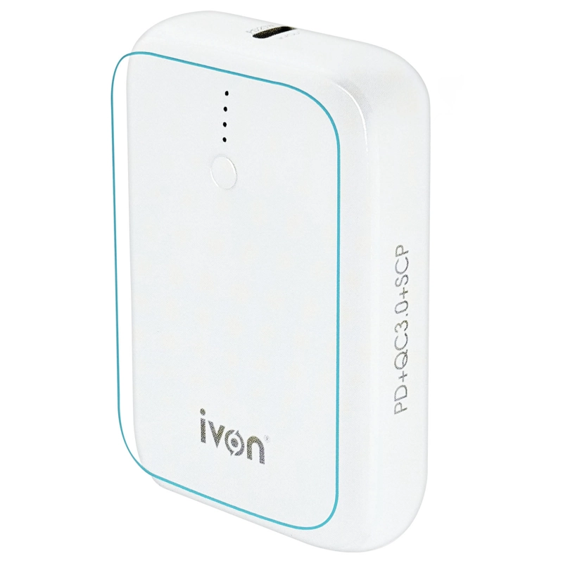 BATERIA EXTERNA POWER BANK CARGA RAPIDA 10000MAH PB12 BLANCO - 1