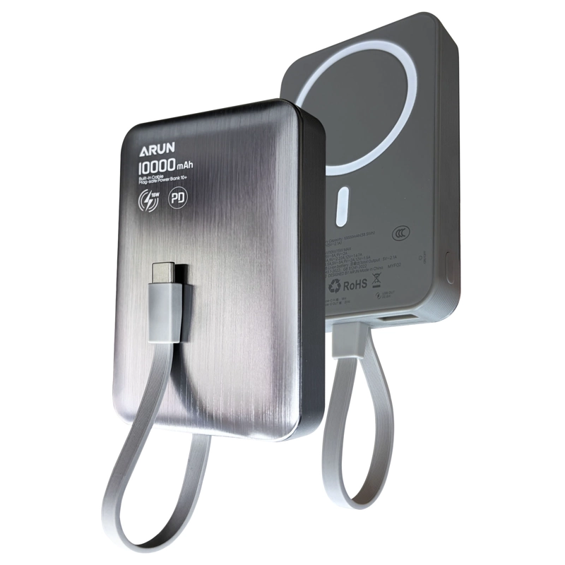 BATERIA EXTERNA POWER BANK MAGNETICO 10000MAH 3C-X18 PLOMO - 1