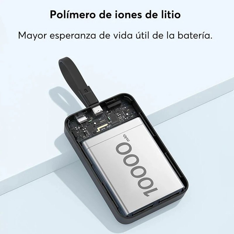 BATERIA EXTERNA POWER BANK MAGNETICO 10000MAH 3C-X18 PLOMO - 2