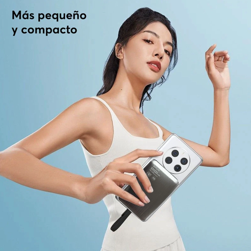 BATERIA EXTERNA POWER BANK MAGNETICO 10000MAH 3C-X18 PLOMO - 3