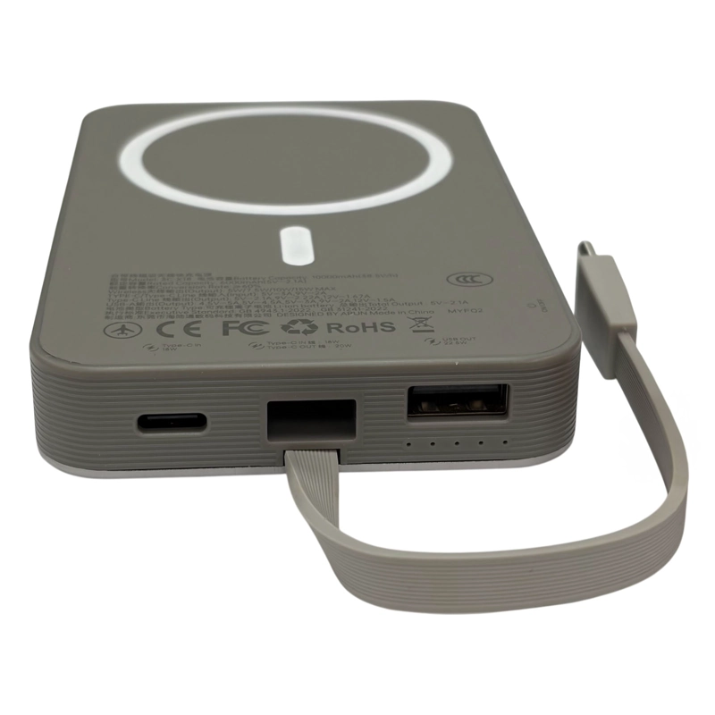 BATERIA EXTERNA POWER BANK MAGNETICO 10000MAH 3C-X18 PLOMO - 4
