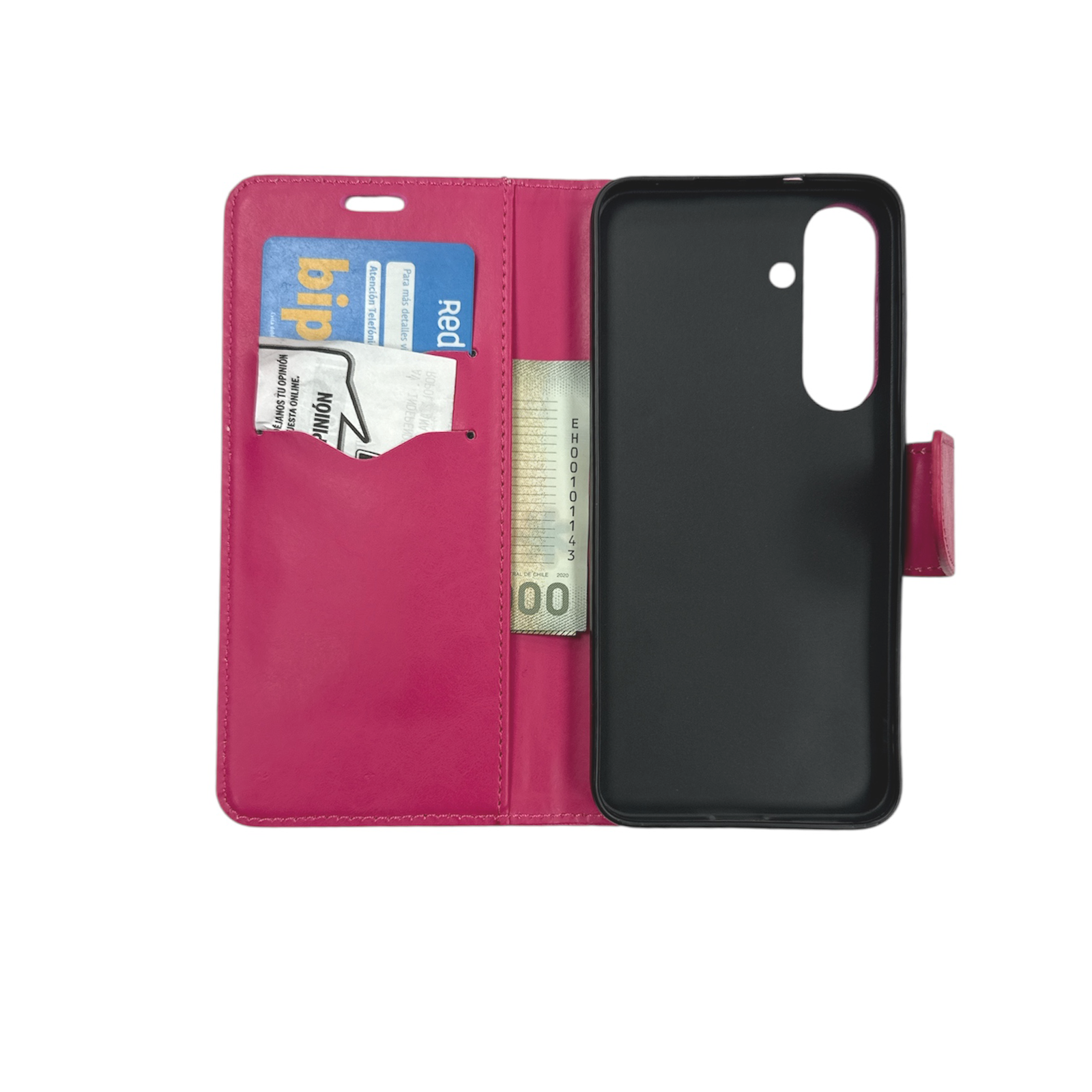 CARCASA AGENDA FLIP COVER PARA SAMSUNG S24 FE FUCSIA - 5