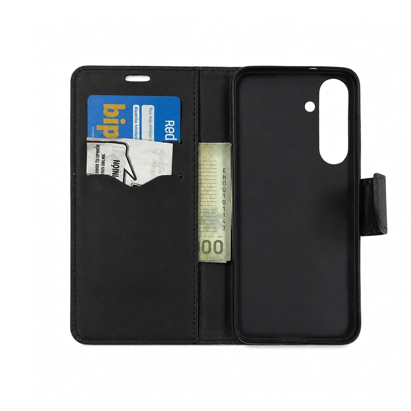 CARCASA AGENDA FLIP COVER PARA SAMSUNG S25 FE NEGRO - 1