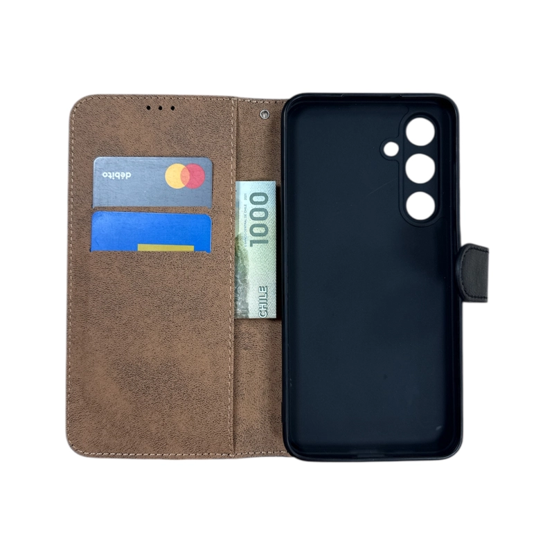 CARCASA AGENDA FLIP COVER PARA SAMSUNG S25 FE NEGRO - 6